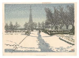 Narita Gyokusen / Hanga New One Hundred Views of Japan / Snow Scene at Sapporo Odori
