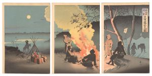 米作「奉天府遠望 日軍露営之図」