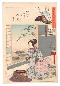 周延「四季花狂言見立」