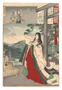 周延「東絵昼夜競　小野小町」
