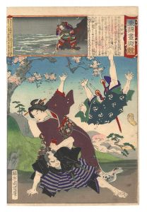 周延「東錦昼夜競　更科姫」