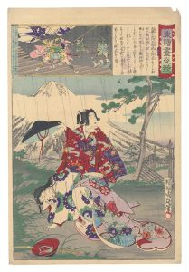 周延「東絵昼夜競　大磯の虎」