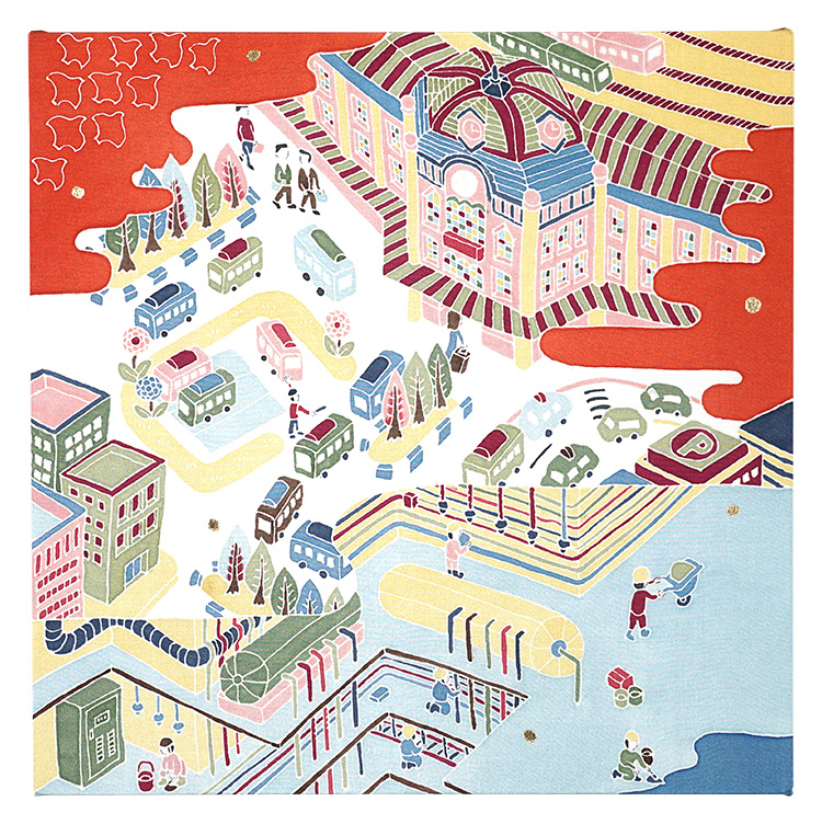 長友由紀「山手線紋様図絵　東京」