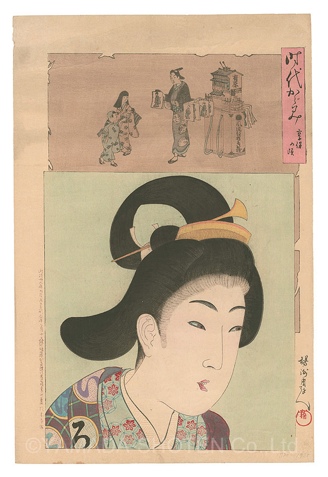 周延「時代かがみ　享保の頃」