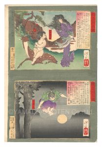 Yoshitoshi / Mirror of Elegant Heroes / Yamanaka Shikanosuke and Ushiwakamaru [雅立功名鑑　山中鹿之助 牛若丸]