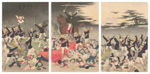 清親「日本万歳 平壌之凱歌」