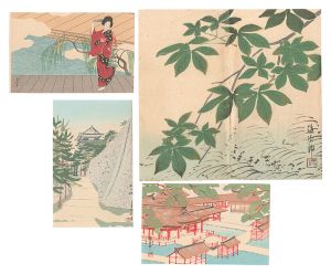Yamakawa Shuho, Fukuda Toyoshiro and Noguchi Kenjiro / Woodblock Postcards / Collection 3