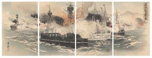 海洋嶋占領海戦之図
