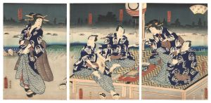 豊国三代「見立隅田川夕涼」