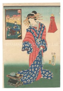 豊国三代 国信「春遊十二時　戌ノ刻」