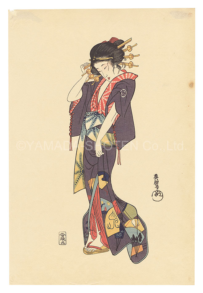 鰭崎英朋「美人画」