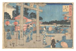 広重初代「江戸名所　湯しま天満宮」