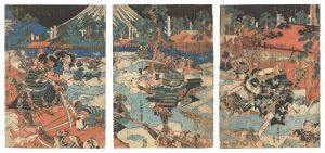 Kunisada I / The Soga Brothers Kill Ten Warriors [曽我兄弟十番切図]