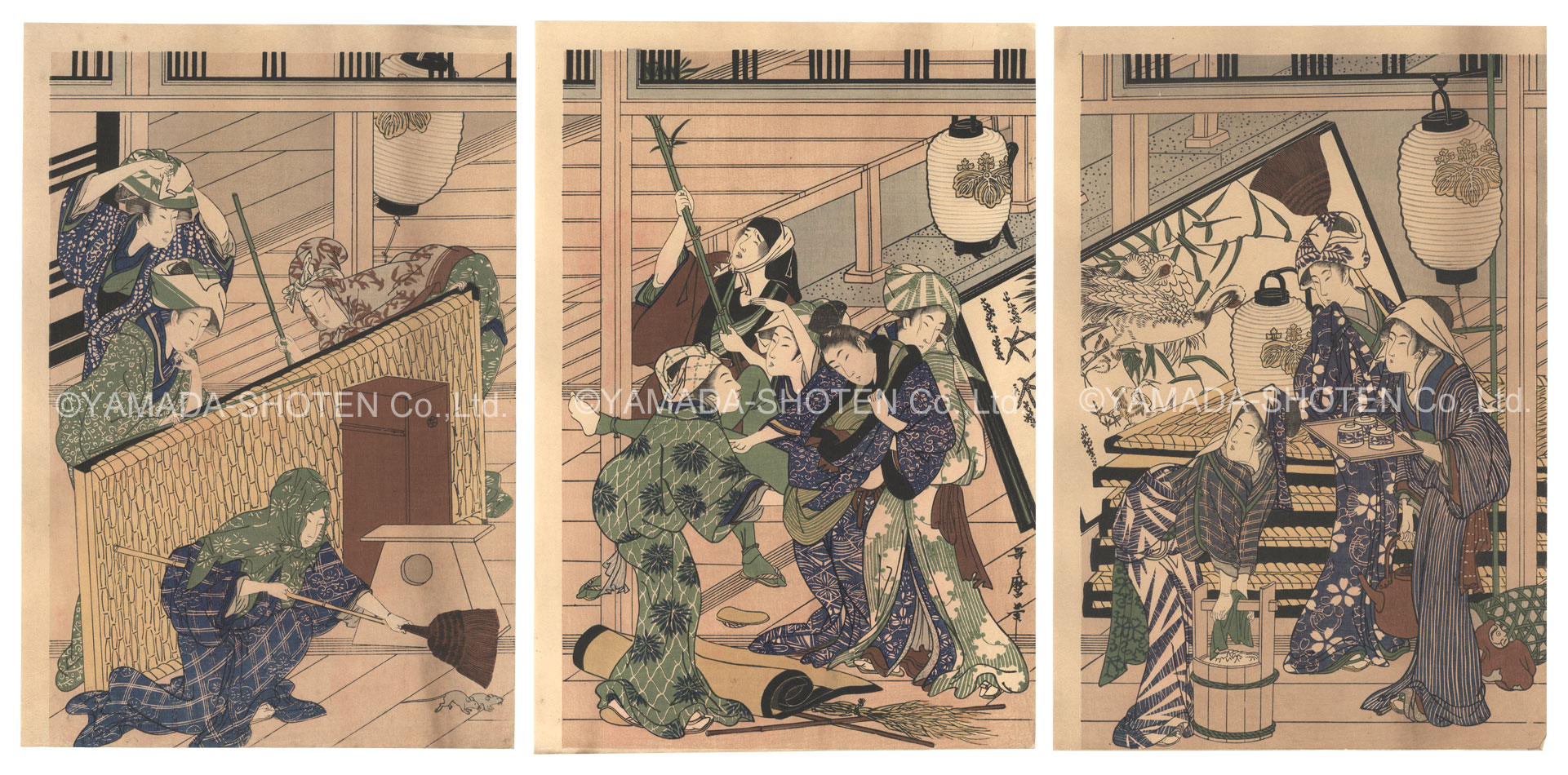 Utamaro “People Getting Rid of Mice (tentative title)【Reproduction】”