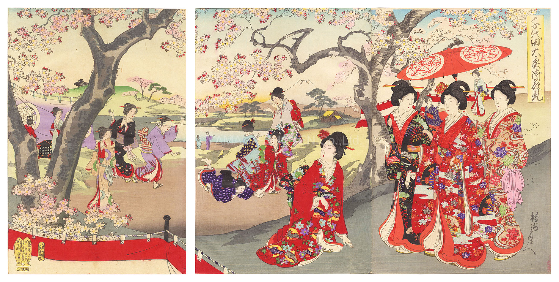 周延「千代田大奥　御花見」