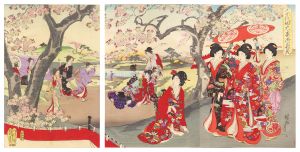 周延「千代田大奥　御花見」