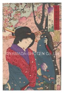 芳年「東京自慢十二ヶ月　三月 吉原の桜」