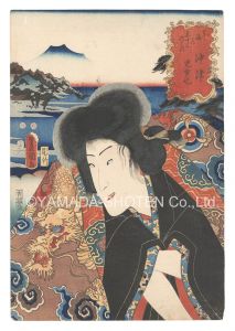 Toyokuni III / Actors for the Fifty-three Stations of the Tokaido Road / Okitsu: Jiraiya [役者見立東海道五十三駅　沖津 児雷也]