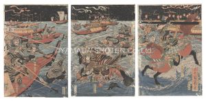 英泉「源平八島合戦之図」