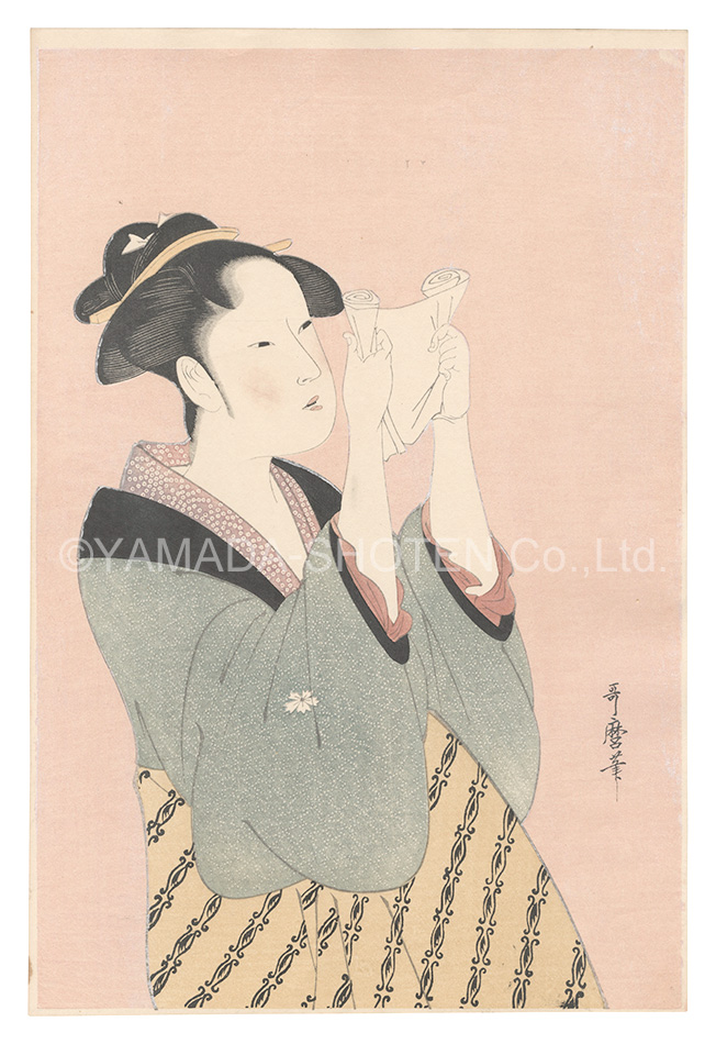 歌麿「婦女人相十品　文読む女【復刻版】」