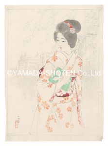 神保朋世「自筆画稿　芽ぶく柳」
