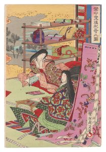 Chikanobu / Poetry Contest of the Court Ladies after Snowfall [禁中雪後和歌之図]