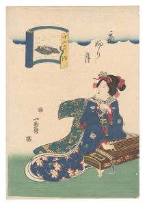 一玉斎「十二月ノ内　霜ふり月」