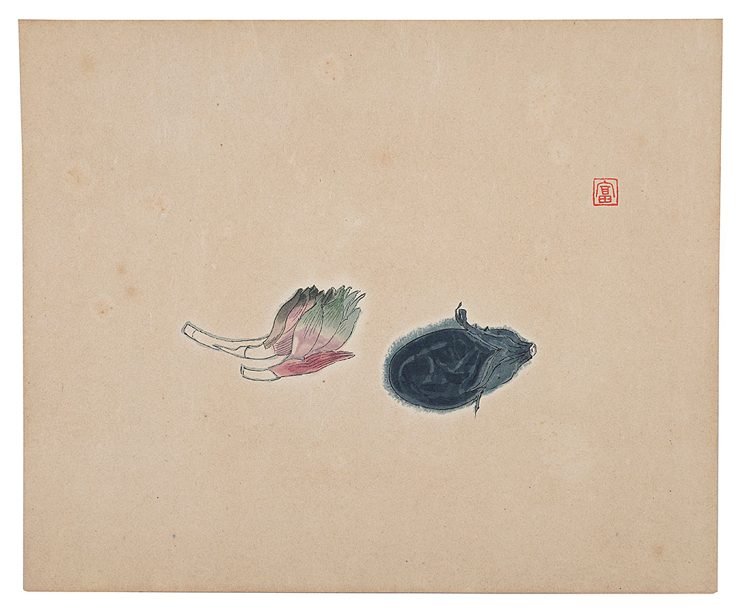Tomimoto Kenkichi “Eggplant and Japanese Ginger”