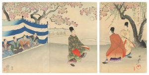 周延「千代田之御表　蹴鞠」