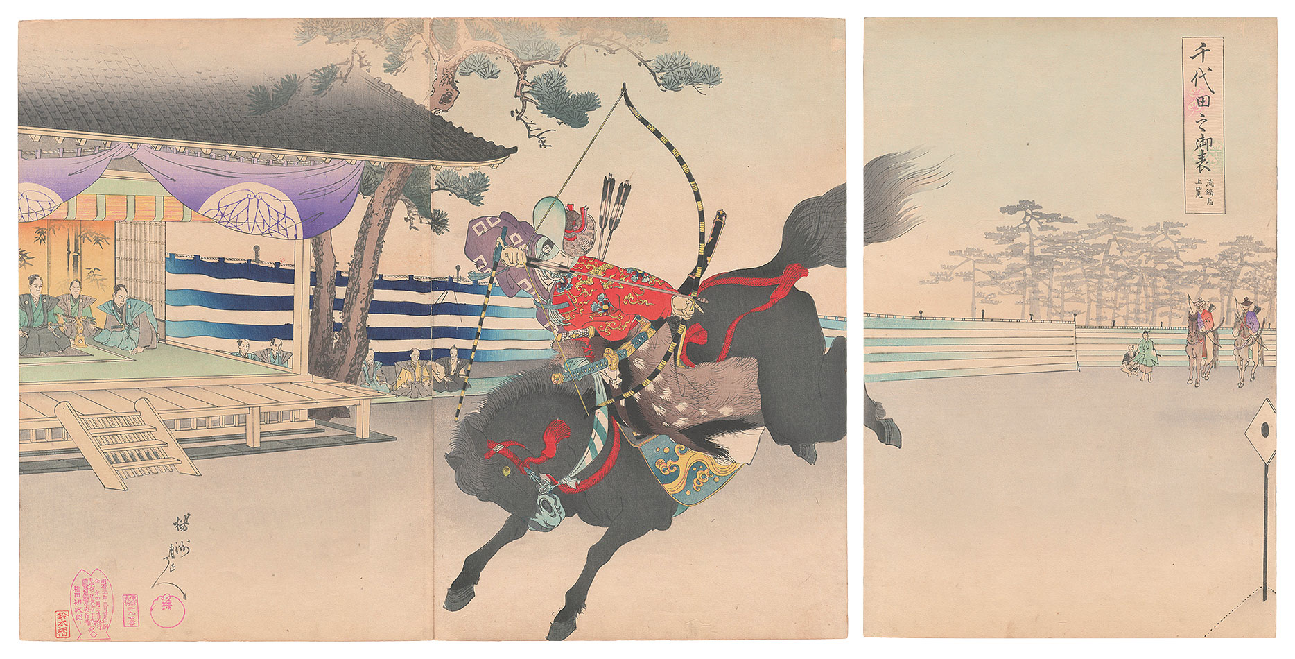 Chikanobu “Chiyoda Outer Palace / Viewing the Mounted Archery”