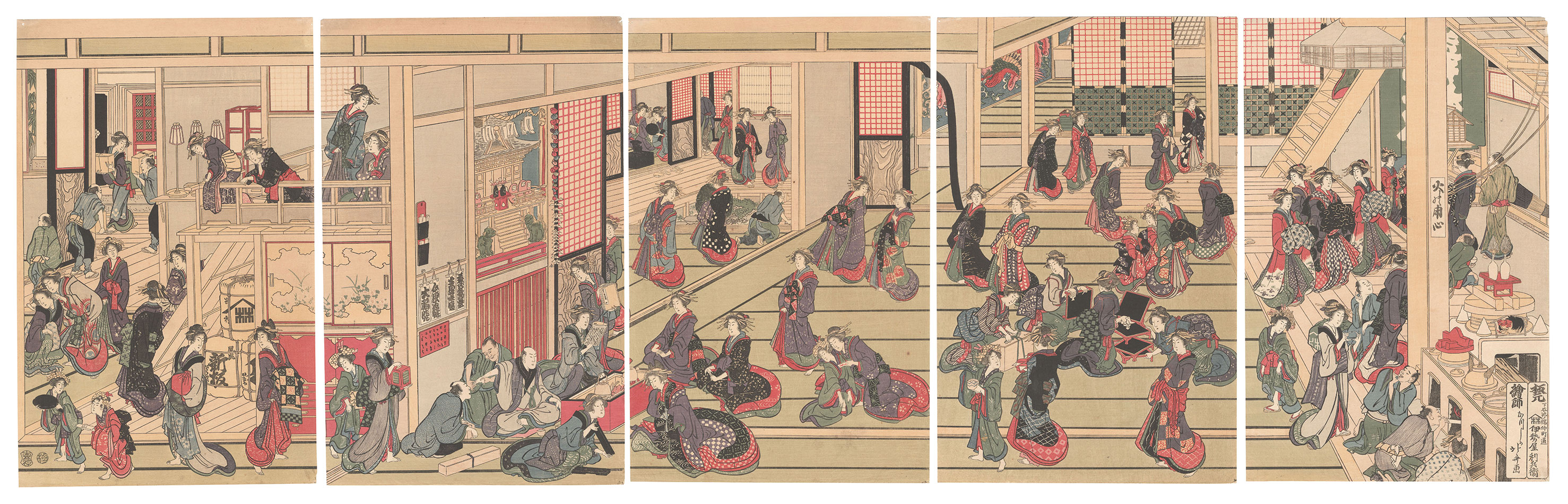 北斎「吉原楼中図【復刻版】」