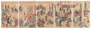 北斎「吉原楼中図【復刻版】」