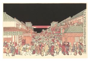 浮絵堺町葺屋町顔見世夜芝居之図【復刻版】