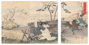 Chikanobu / Chiyoda Outer Palace / Crane Hunting [千代田之御表　鶴御成]