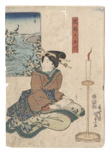 Kunisada I / Customs of the Six Jewel Rivers / Ide [風俗六玉川　井手]