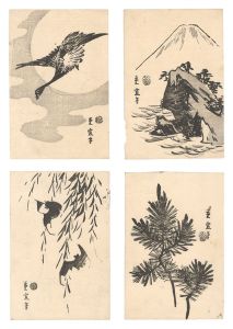 Hiroshige II / Four bicolor ukiyo-e [作品]