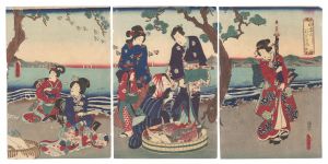 <strong>Toyokuni III</strong><br>Traces of Genji / View of Edo
