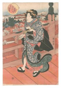 Kuniyasu / Famous Places in the Eastern Capital / Kannon Temple in Asakusa [東都名所ノ内　浅草観世音]