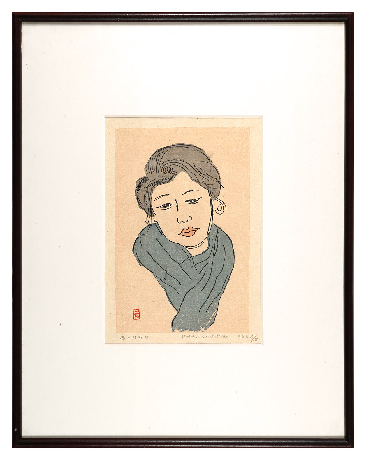 Hiratsuka Unichi “Woman Wearing a Shawl”