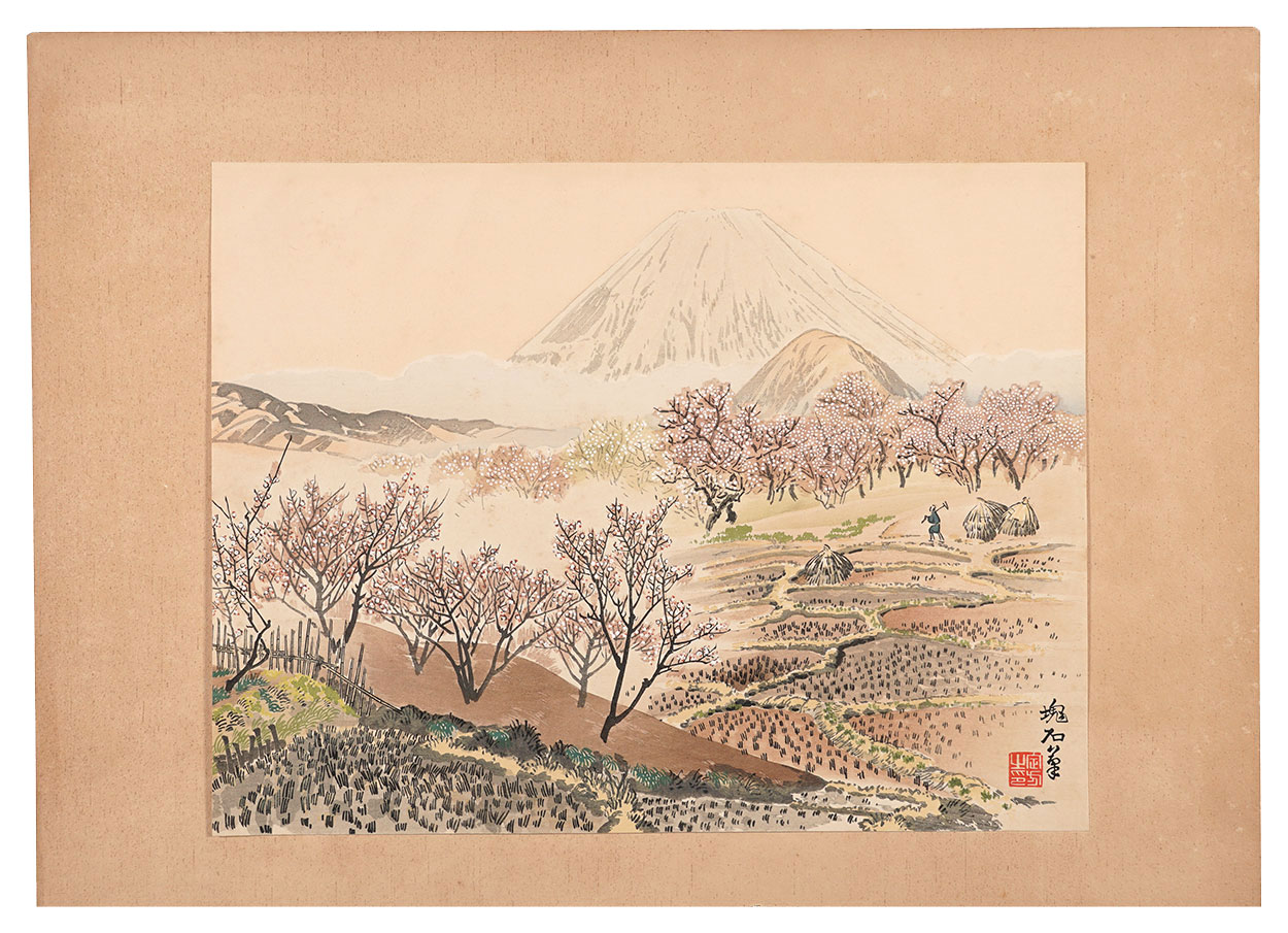 Jokata Kaiseki “Plum Trees in Shimosoga and Mount Fuji”