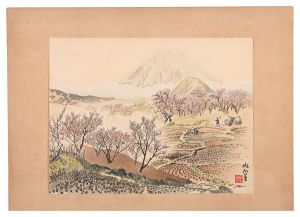 Jokata Kaiseki / Plum Trees in Shimosoga and Mount Fuji