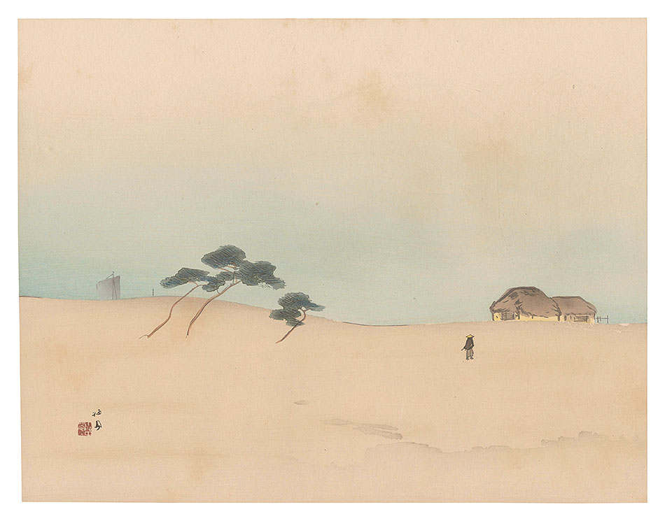 Takeuchi Seiho “THE LOYAL RONINS / Morning Moon at Suma”