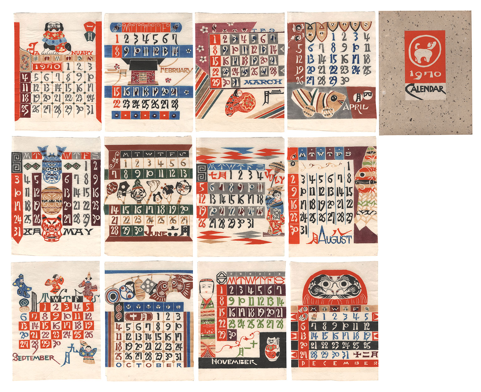 Serizawa Keisuke “Serizawa Keisuke Calendar for 1970”