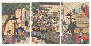 国貞二代「新よし原仮宅 尾張屋彦太郎繁栄図」