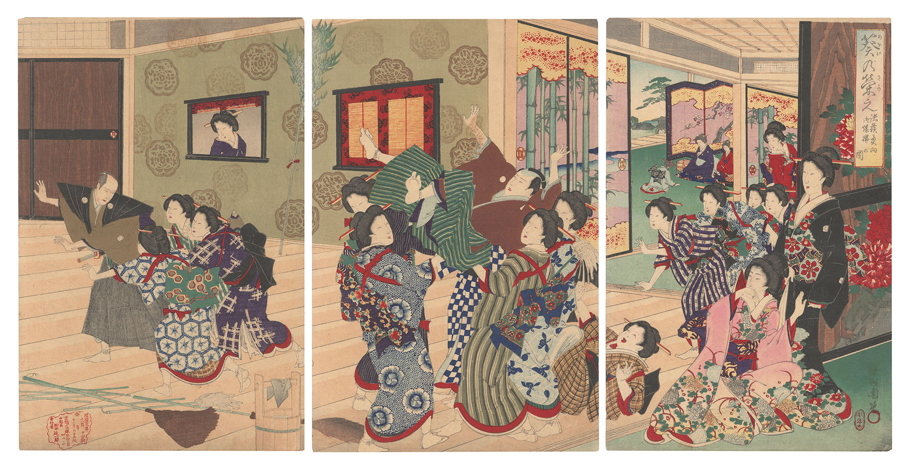 Chikanobu “Prosperity of the Tokugawas: Cleaning up the Inner Palace”