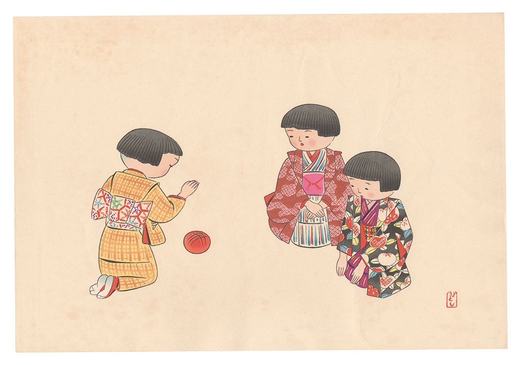 Kiyohara Hitoshi “Girls Playing with a Ball (tentative title)”