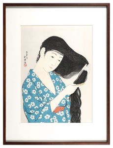 Hashiguchi Goyo / Woman Combing Her Hair 【Reproduction】