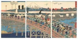広重二代「東都日本橋行烈」