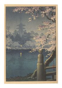 猿沢池畔夜桜図