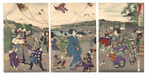 Chikanobu / Sands of Edo: Annual Events / New Year's Day [江戸砂子年中行事　元旦之図]